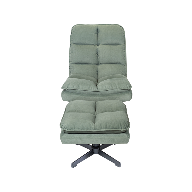 Green/White 360 ​​stupňů otočných látkových křesel s židlí domácí salonek