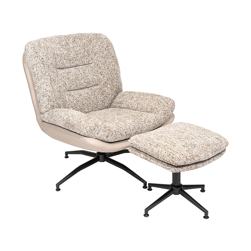 Nový styl 360 stupňů otočné přízvukové židle/Lounge Chiar/Příležitostná židle s osmanskou/Footrest